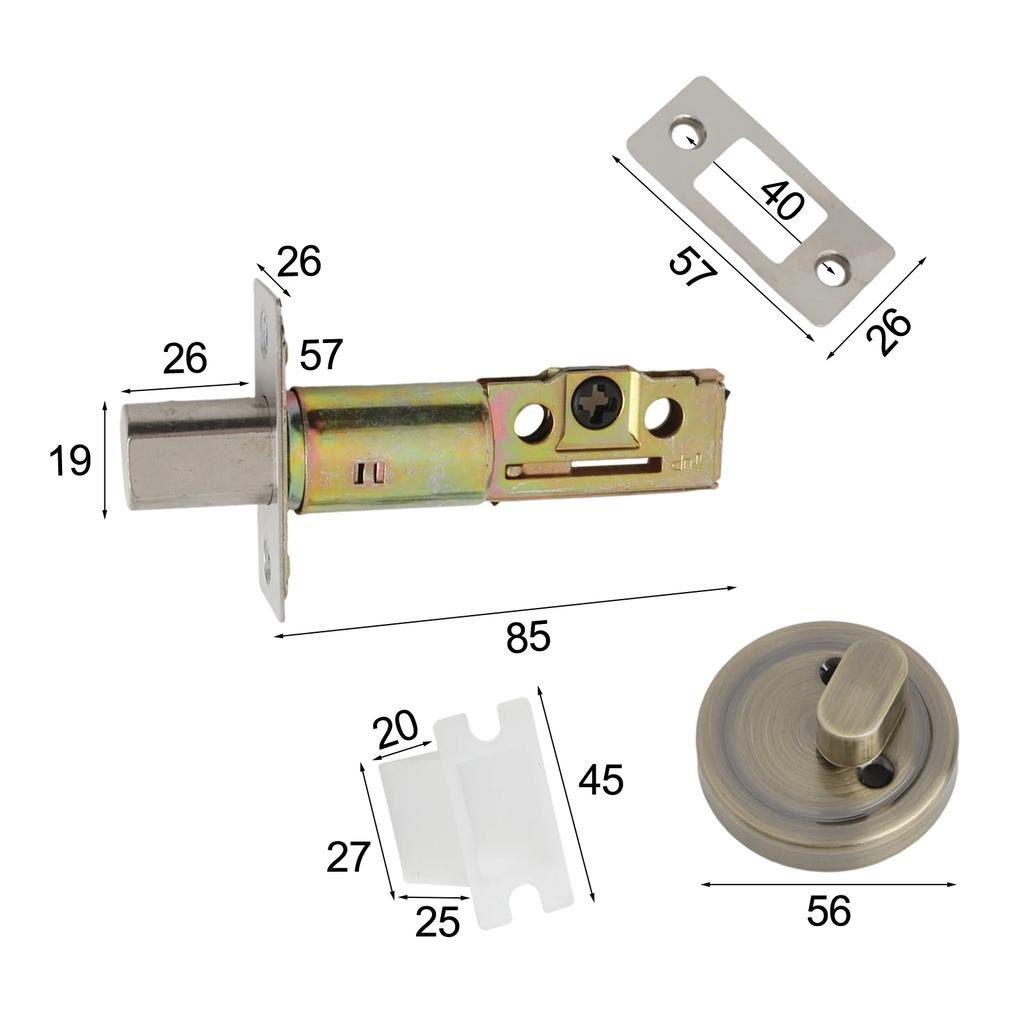 Door Lock Single Cylinder Deadbolt Round Security Lock With Keys Stainless Steel Home Door Locks For Front Door Entrance Door