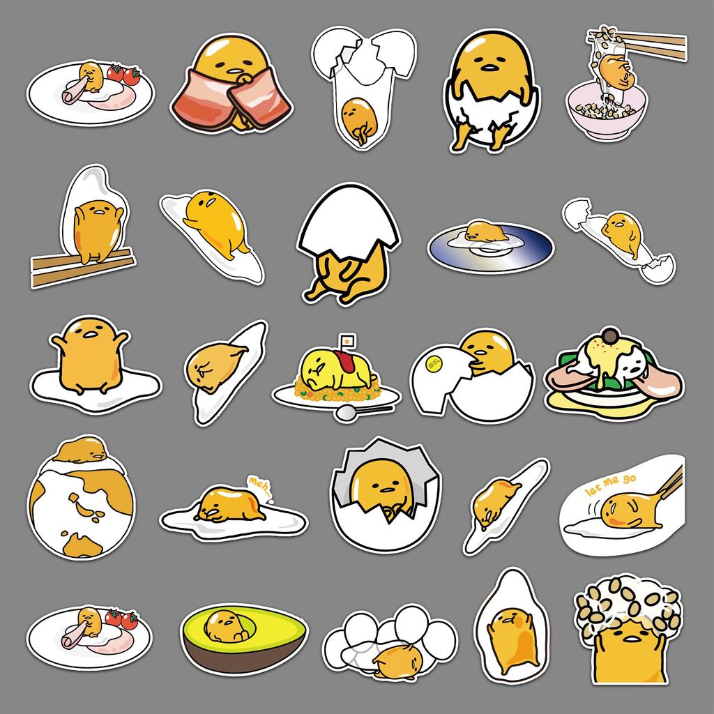 50 Lazy Balls Doodle Cartoon Animation DIY Suitcase Handbook Mobile Phone Case Glue Sticker