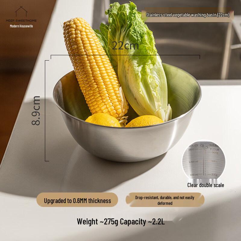 ZISIZ 304 Stainless Steel Mixing Bowl