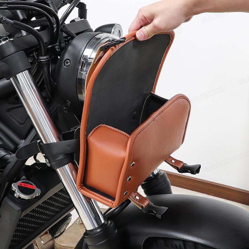 Retro Motorcycle Saddle Bags Black/Brown Leather Motorbike Side Tool Tail Bag PU Luggage Borsello Moto for Harley Universal