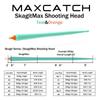 Maxcatch Skagit Shooting Head GR 17 FT met 2 Gelaste Lussen Vlieglijn 23FT 250g-650 FT-25 (Blauwgroen/Oranje, 450GR)