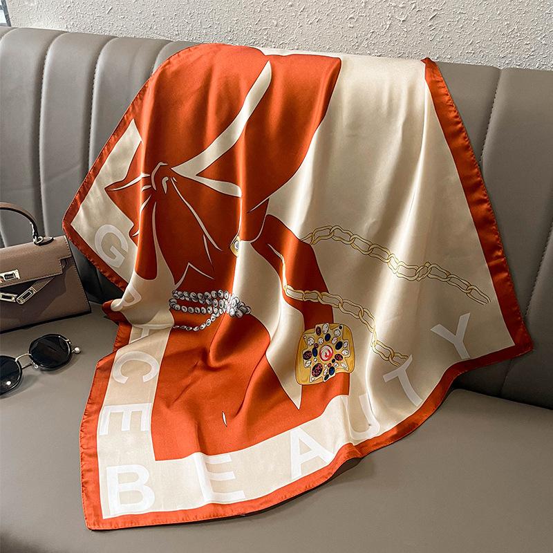 

2204 Новый модный маленький квадратный шарф для тепла весной и осенью, солнцезащитный крем, шаль, шарф двойного назначения, профессиональный шарф, платок на голову 70*70cm