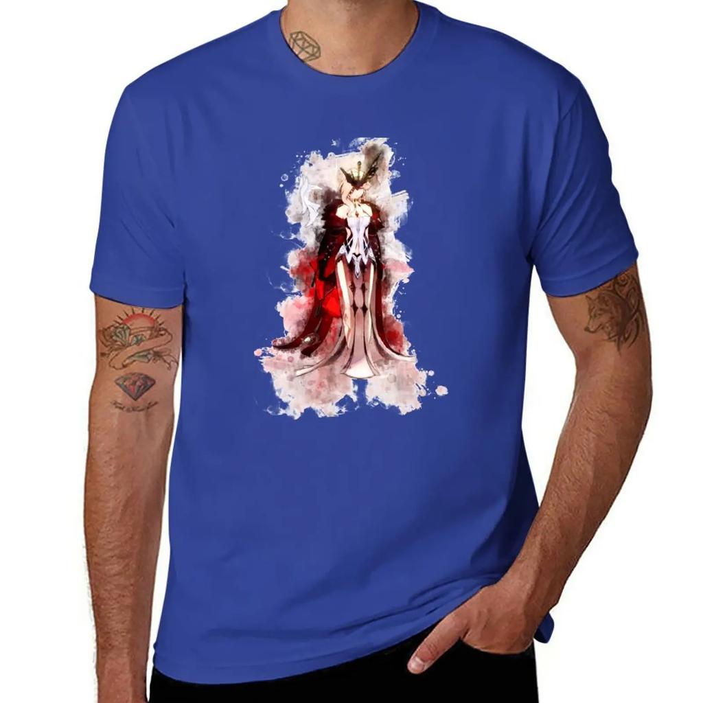 Genshin Impact - Signora *Aquarell* T-Shirt kundenspezifisch kawaii Kleidung schlichte T-Shirts für Herren Baumwolle