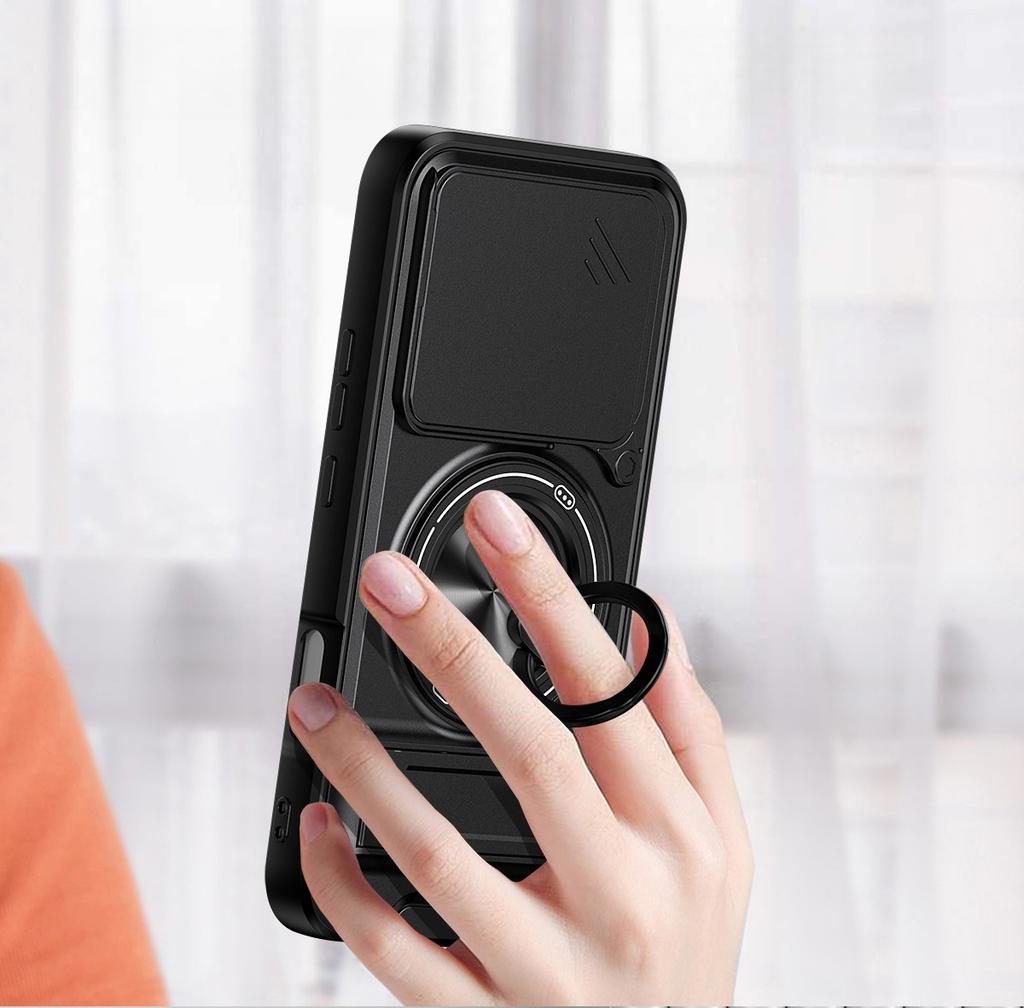 Funda for Honor 400 Lite Case Rotatable Slide Camera Protection Ring Stand Shockproof Cover Capa Funda