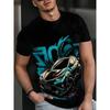 Summer Round Neck 3D Gradient Print Top Fashionable Casual Short Sleeved Men's T-shirts