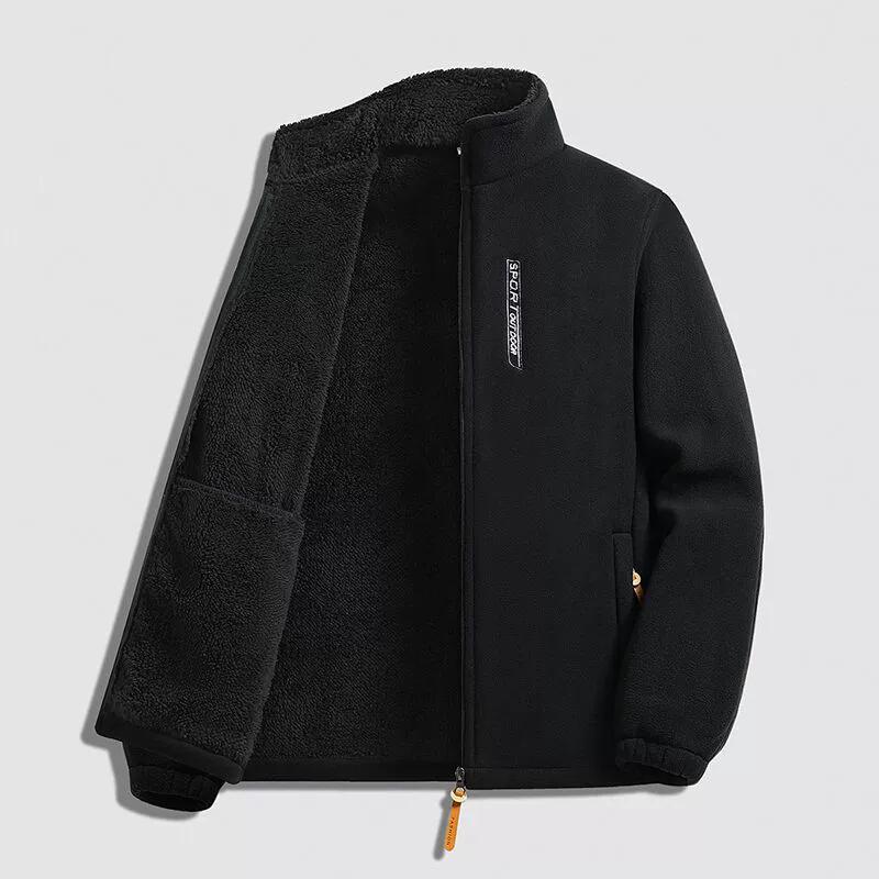 Winter Men's Outdoor Fleece Jacket Polar Fleece Cold-Proof Thicken Coat Lightweight Windproof Zipper Cardigan Men Warm Jackets