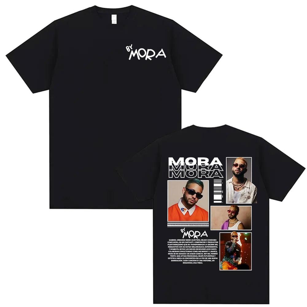 Rapper Mora Lo Mismo Dela Otra Vez Tour 2025 Merch Tshirts Unisex Fashion Hip Hop Vintage T Shirt Unisex Short Sleeve Tshirt Tops