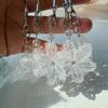 Snowflake Charm Mobile Phone Strap Accessory With Flashing White Crystals Beads Fashion Accessory for Christmas Gifts