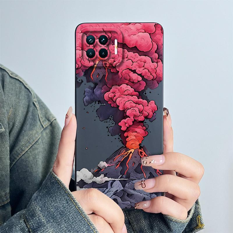 For OPPO Reno4 Lite Reno4 F Phone Case Reno 4 Lite 4F Cover Soft Silicone Cartoon Funda Lovely Panda Flower Printed Coque Casing