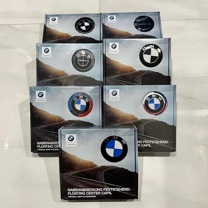 4 Peças 56mm 68mm Calotas Flutuantes para Centro de Roda para BMW 50º Aniversário Servem em E39 E46 E60 F10 F30 G20 X3 X5 (Acessórios para Cubo Automático)