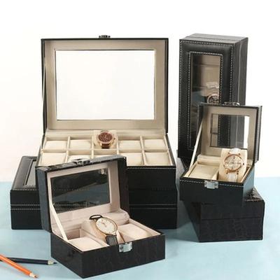 Imitation Krokodilleder High-End Uhrenbox PU-Leder 10 Fächer Uhrenaufbewahrung Präsentationsbox
