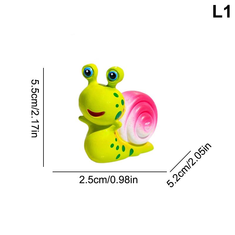 1/2Pcs Cute Couple Snail Figurines Mini Snail Ornament Colorful Resin Snail Statue Decor For Garden Home Fish Tank Car Ornaments