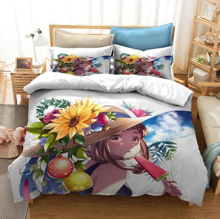 3D Printed My Hero Academia Bedding Set Duvet Cover Pillowcases Comforter Bedclothes Bed Linen Cute Bed Set For Kids Adults