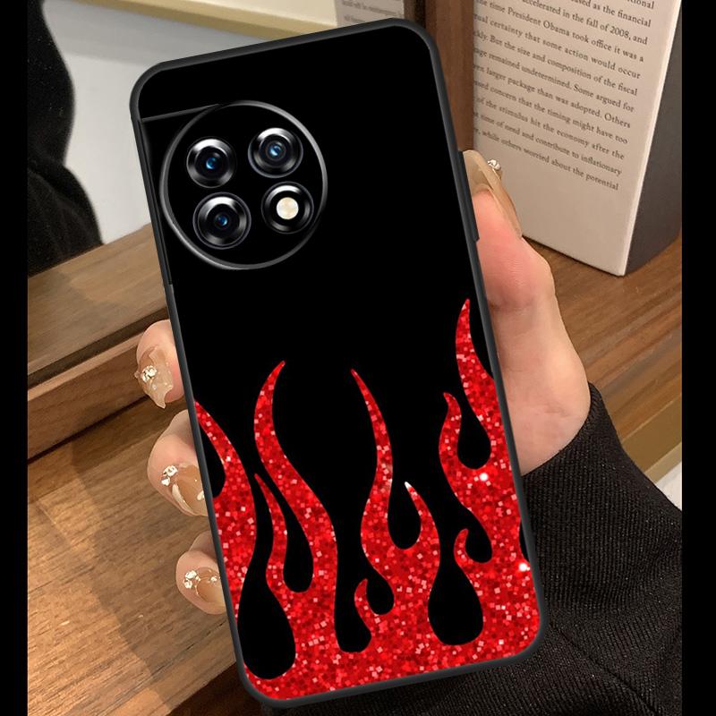 Purple Flames Fire Print Case For OnePlus 13T 10T 15R 10R 12R 13R 13 12 11 9 10 Pro Nord CE 5 2 3 4 Lite N20 N30 Cover