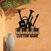 Custom Metal Music Wall Art Personalized Musician Gift Studio Decor Microphone Headphones Sign