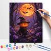 Halloween Pumpkin Witch Hat Oil Painting Digital Painting Handmade DIY Coloring Painting Home Decoration