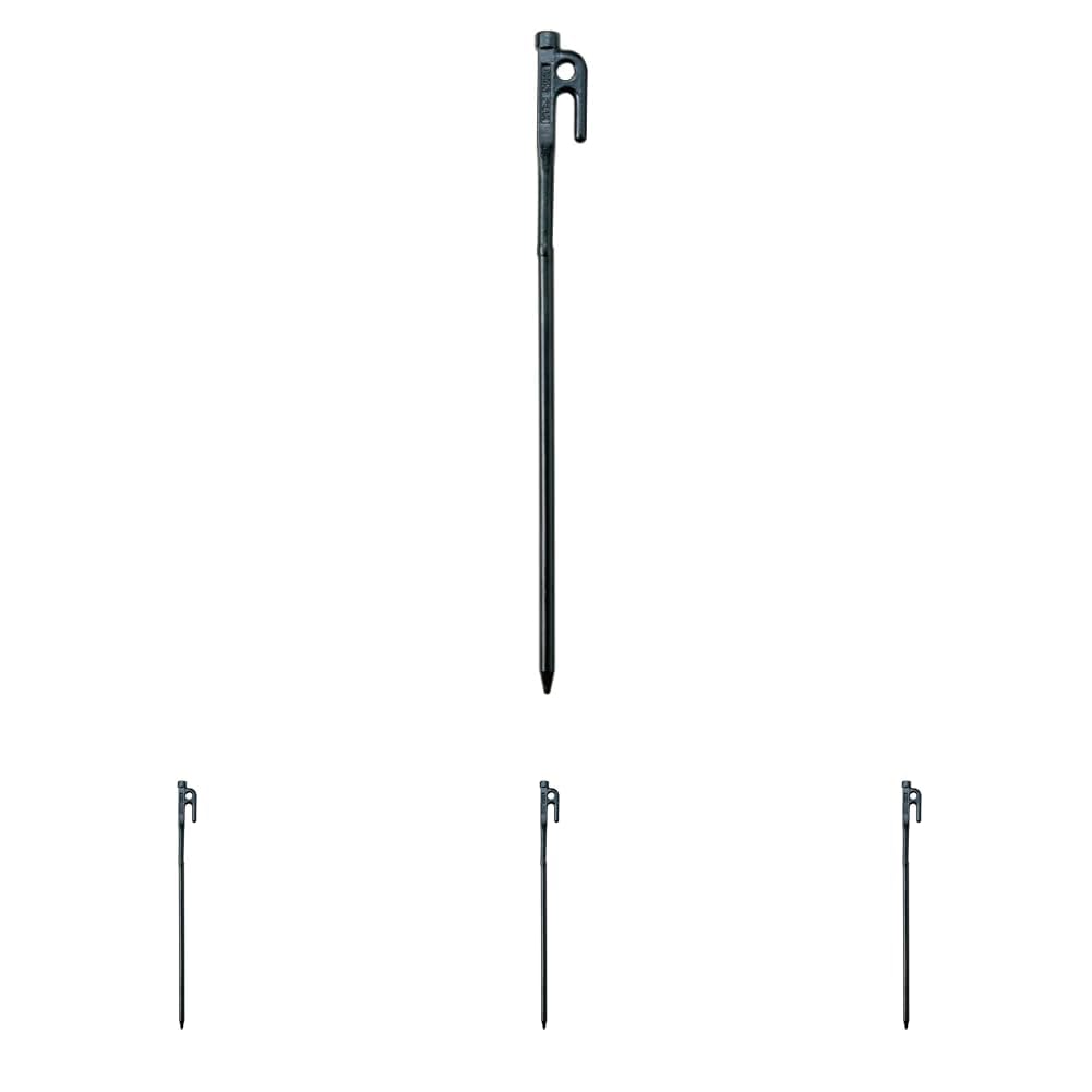 Snow Peak 40cm Solid Stakes R-104 Forged Pegs for Tents, Tarps, and Outdoor Camping (Pack of 4)