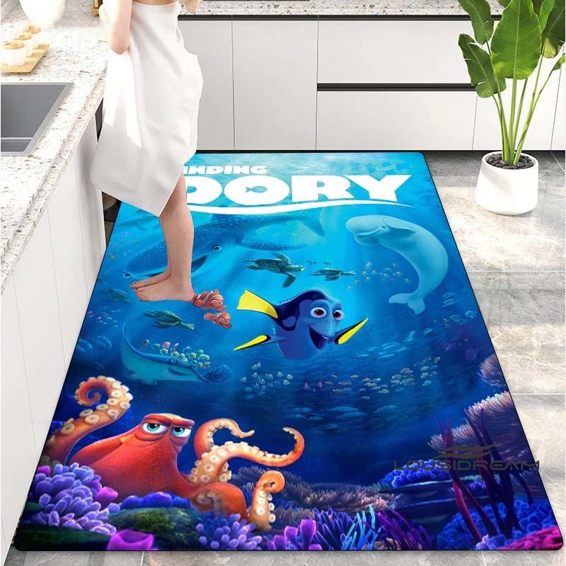 Il Tappeto Cartone Animato Alla Ricerca di Nemo È Adatto per Decorare il Soggiorno, la Camera da Letto, il Divano e la Cucina. È un tappetino antiscivolo.