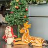 Adorable 30cm Plush Fawn Figurine Realistic Soft Stuffed Animal Toy For Kids