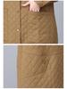 Women's Mid-Length Quilted Trench Coat - 2025 Spring/Autumn Stylish Cotton-Padded Jacket