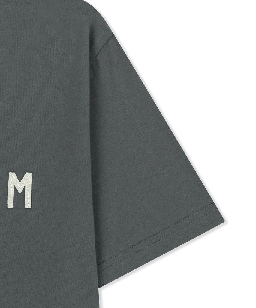Mattengkim Applique Felt Logo Top In Charcoal