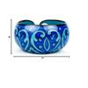Ceramic Yarn Bowl (Deep Water Blue) - 7 X 7 X 3 Inches