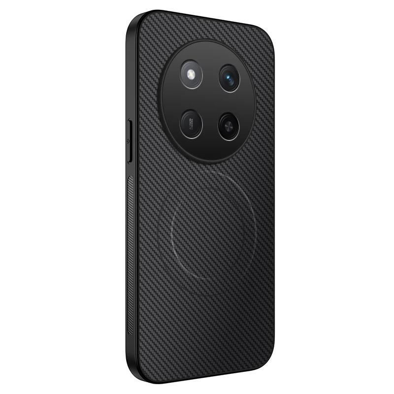 Anti-Drop Carbon Fiber Silicone Soft Phone Case For Honor X9C Smart X9b X7c X8C X7B Magnetic Wireless Charging Back Cover Cases