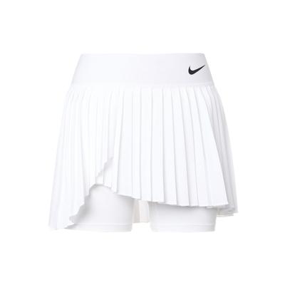 Court Dri-FIT Advantage Düz Logo Elastik Tenis Eteği Kadın Alt Giyim Beyaz DR6850-100