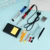 15Pcs Kit 220V 60W Soldering Iron Kit 450°C Adjustable Temperature Welding Tool Set With Solder Sucker Tin Wire Eu Plug