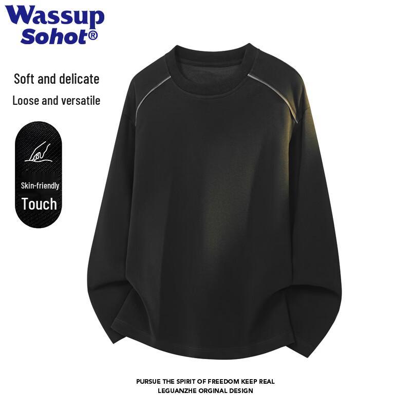 Wassup Sohot American Style Long Sleeve Crewneck Sweatshirt