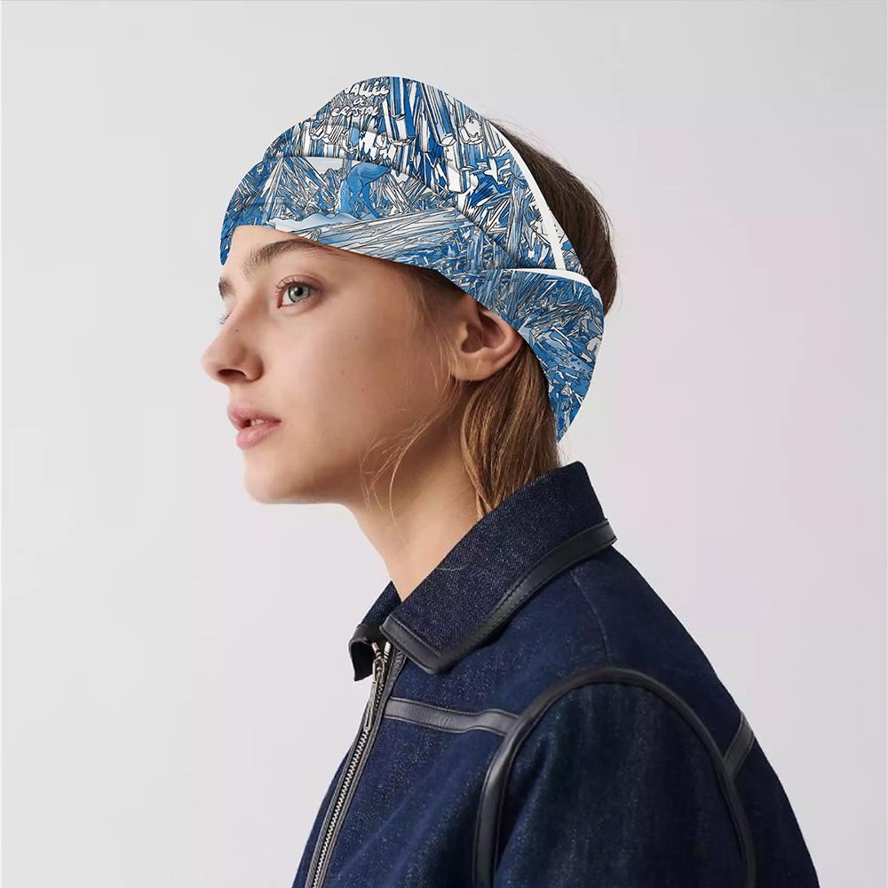 90cm Twill Silk Scarf Head Shawl Luxury Brand Geometric Horse Print Square Scarves Women Hijabs Bandana Foulard Neckerchief