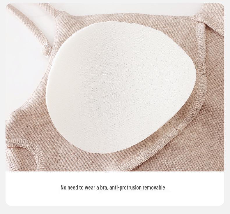 Women's Autumn/Winter Modal Pajama Set: Long Sleeve, Long Pants, Chest-Pad Camisole, 3-Piece Casual Homewear.