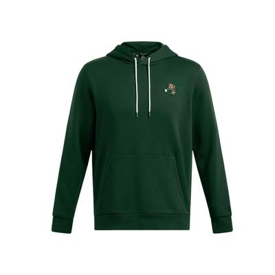 Under Armour UA Icon Goin Under Letter Print Hoodie Men Hoodies Green 1387135-301