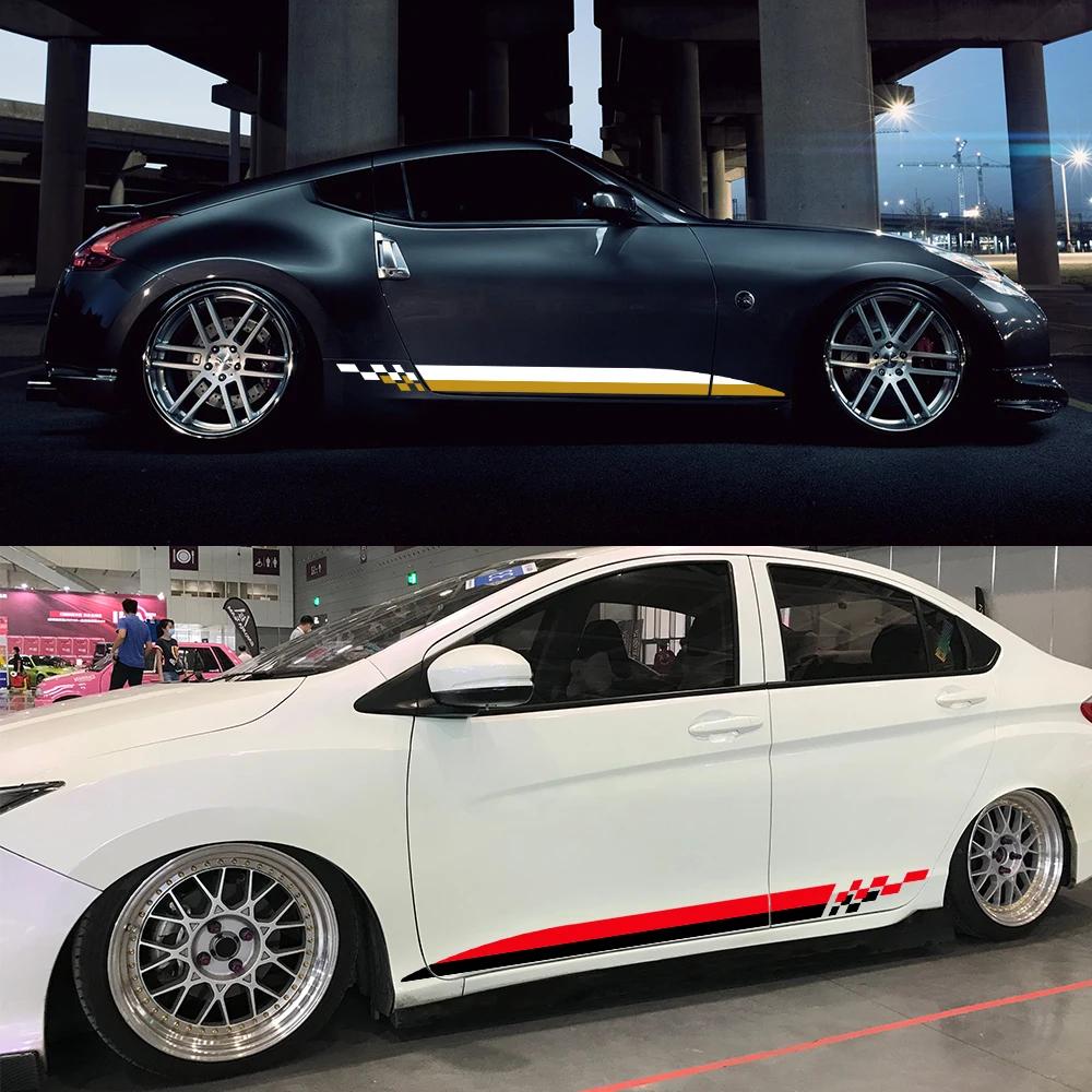 2Pcs Car Side Door Sticker Customized Vinyl Decals Decor For Nissan Z-Cars 350Z 370Z Fairlady Z33 Z34 Racing Sport Accessories