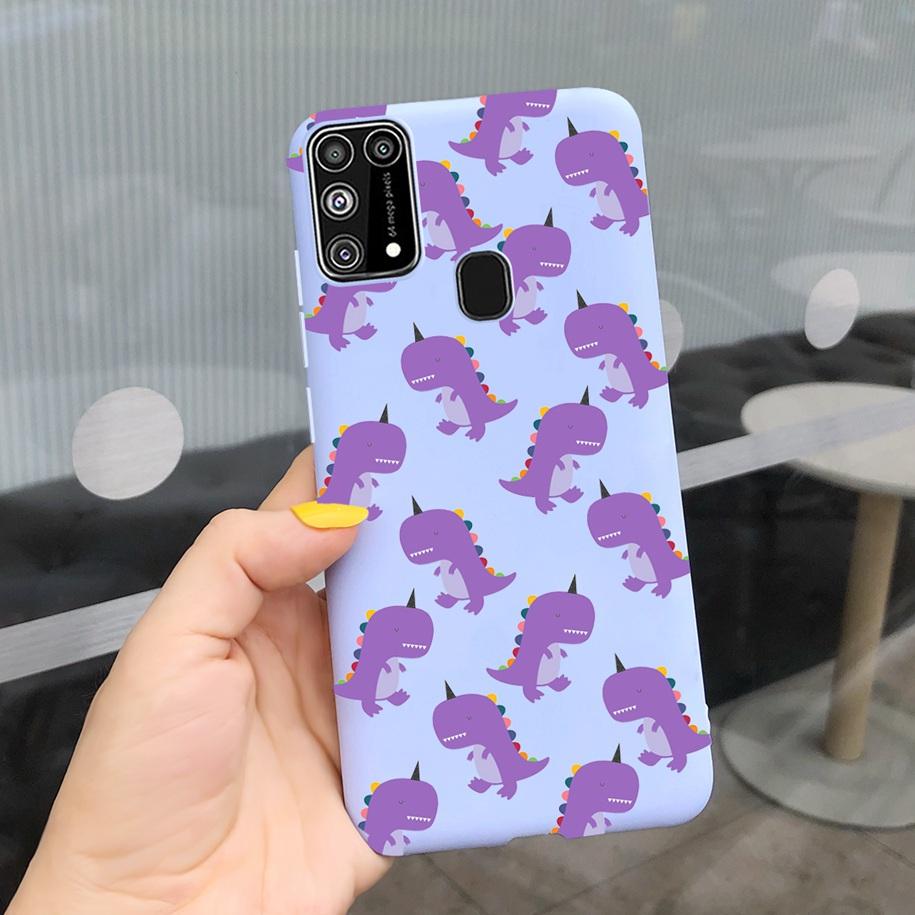 Silikonový kryt Pro Samsung M31 M 31 Obal Čerstvá květina Pírko Nárazuvzdorný kryt telefonu Pro Samsung Galaxy M31s M31 s M315 M317 Etui