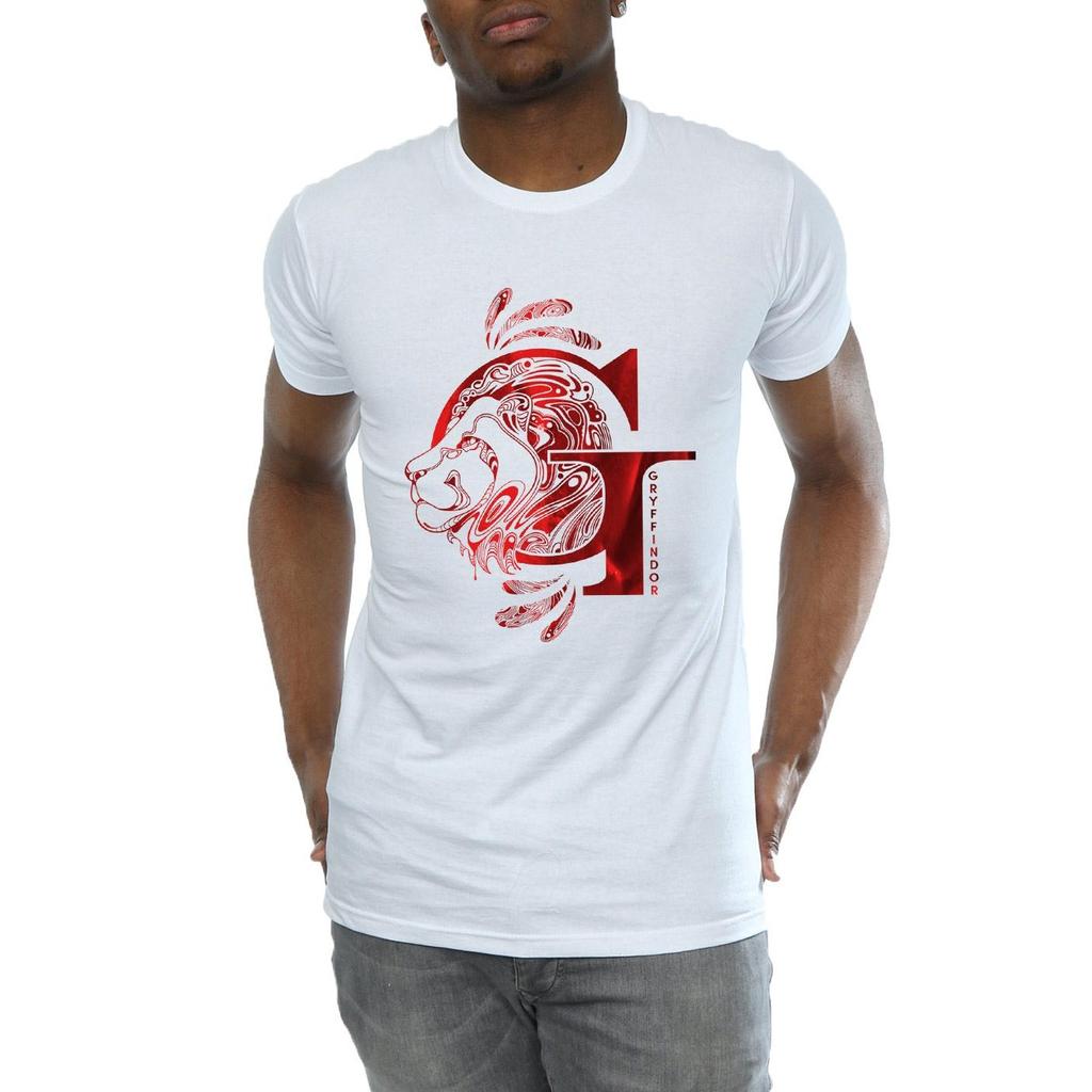 Harry Potter Mens Gryffindor Lion T-Shirt