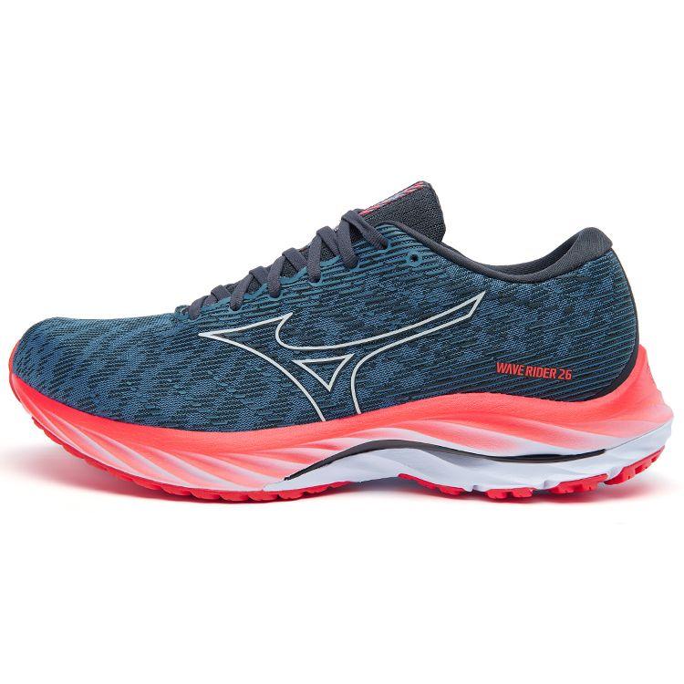 Mizuno Wave Rider 26 Lightweight Durable Low-Top Running Shoes Men Sneakers Gray Blue J1GC220351