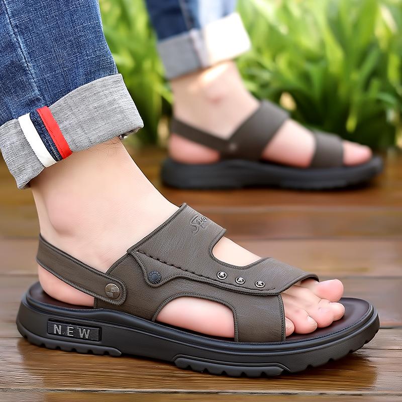 Fashion Summer Men Beach Sandals Leisure Comfortable Outdoor Beach Shoes In The United States British Driving Travel Sandals Men 38-47