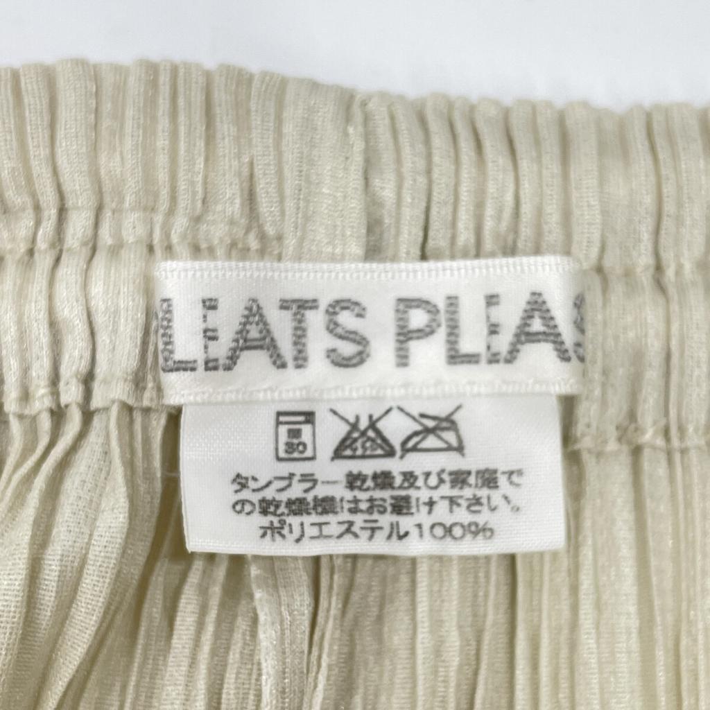 PLEATS PLEASE Beige PP01-JF503 Polyester Pants Bottoms 2 beigeUsed