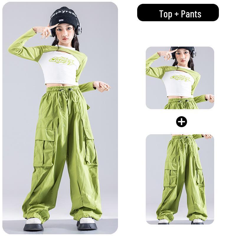 Trendiges Jazz-Tanzkostüm-Set für Mädchen für Auftritte und Laufstege