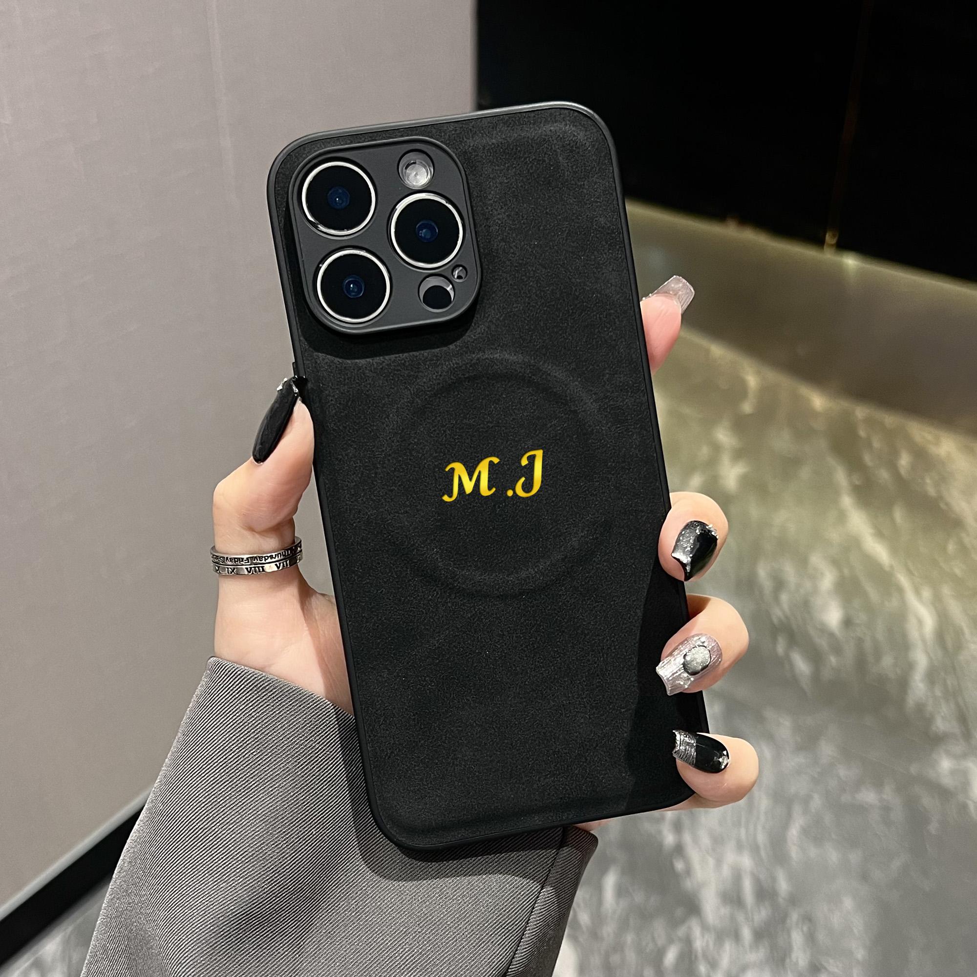 

Personalized Hot Foil Stamping Custom Name Initials Magnetic Wireless Charging Phone Case for iPhone 11 12 13 14 15 16 Pro Max For iPhone 12 Pro