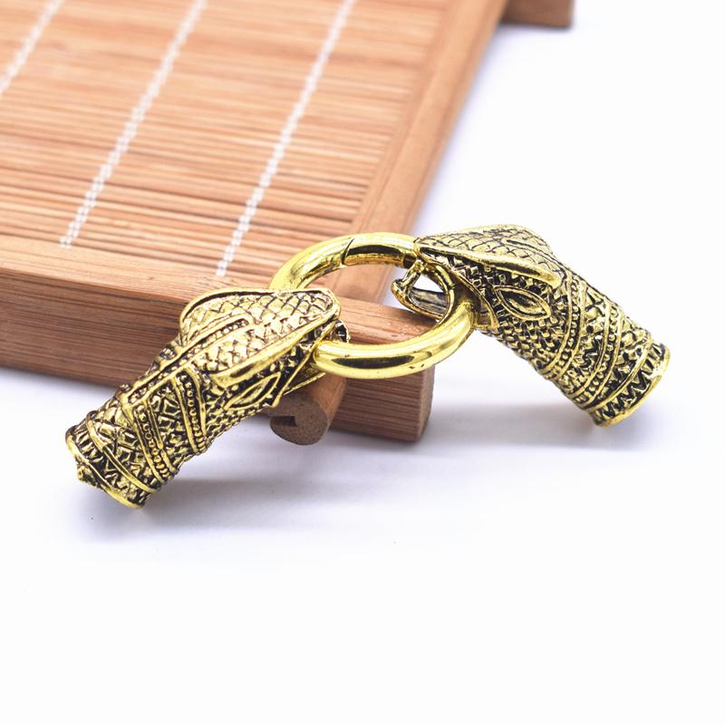 Antiksilberfarben Roségold 1 Set Schlangenkopf-Verschlüsse Verbinder für Armbandverschluss DIY Schmuckherstellung Innenmaß 10mm