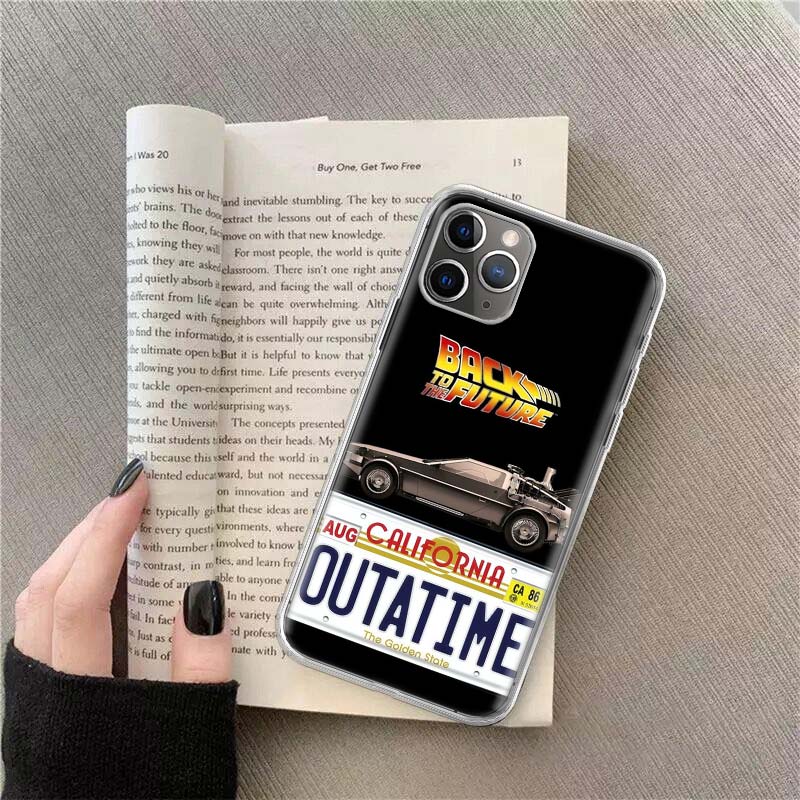 Back To The Future License Phone For Apple Iphone 12 13 Mini 15 Pro Max 11 Pro 14 Plus 16 Pro Max 16E Case Shell Cover Clear TP
