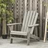 Poltrona Adirondack Poltrona da Giardino Sedia da Giardino per Esterni Dim. 78L x 89P x 88A cm Legno Massello di Abete Effetto Grigio Invecchiato per Giardino, Terrazzo e Balcone