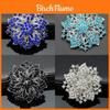 Spilla di Lusso con Strass e Cristalli a Forma di Fiore per Abiti Eleganti da Donna