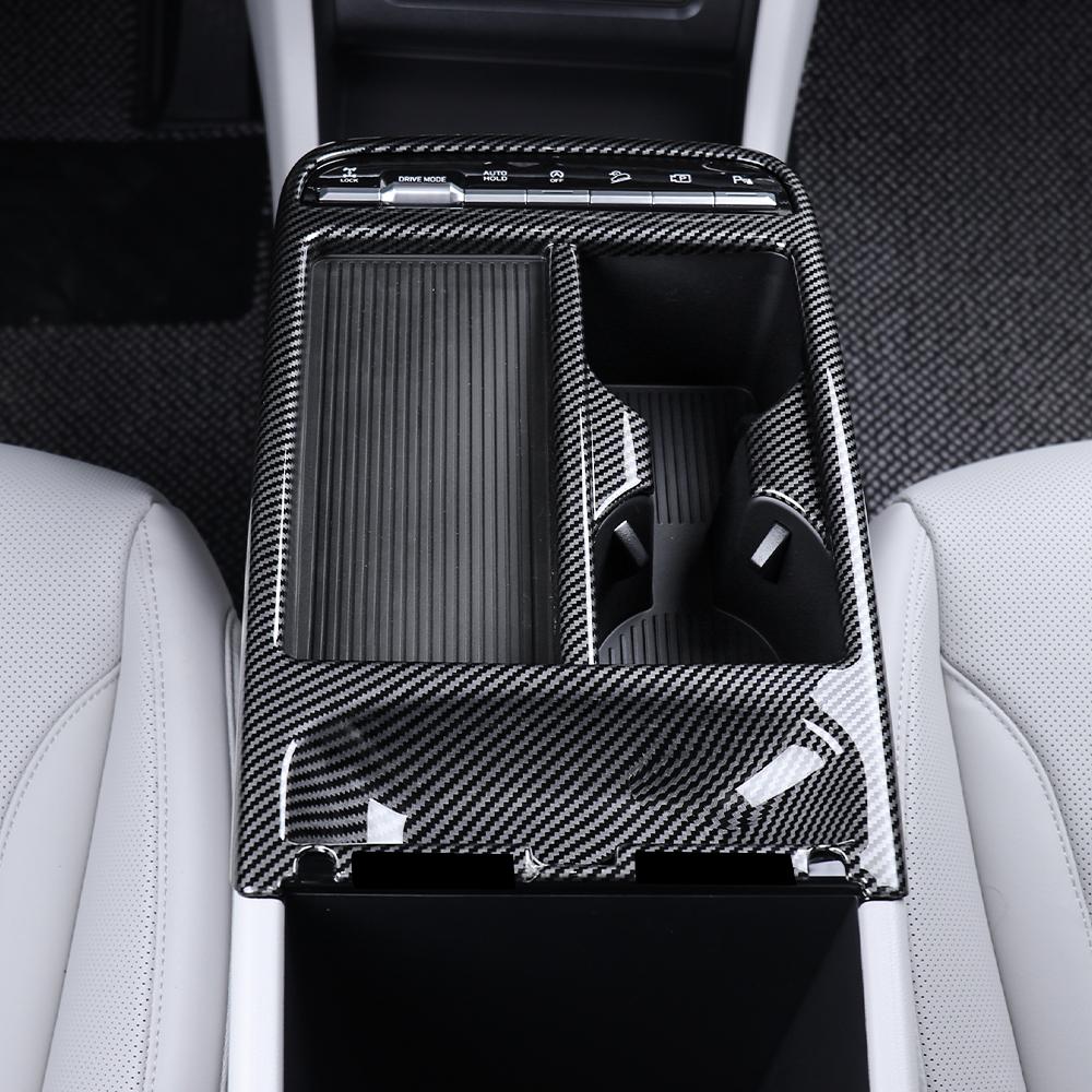 For Hyundai Tucson 2025 2026 Car Centre Console Trim Frame Central Gear Shift Protective Cover Carbon Fiber ABS Material LHD RHD