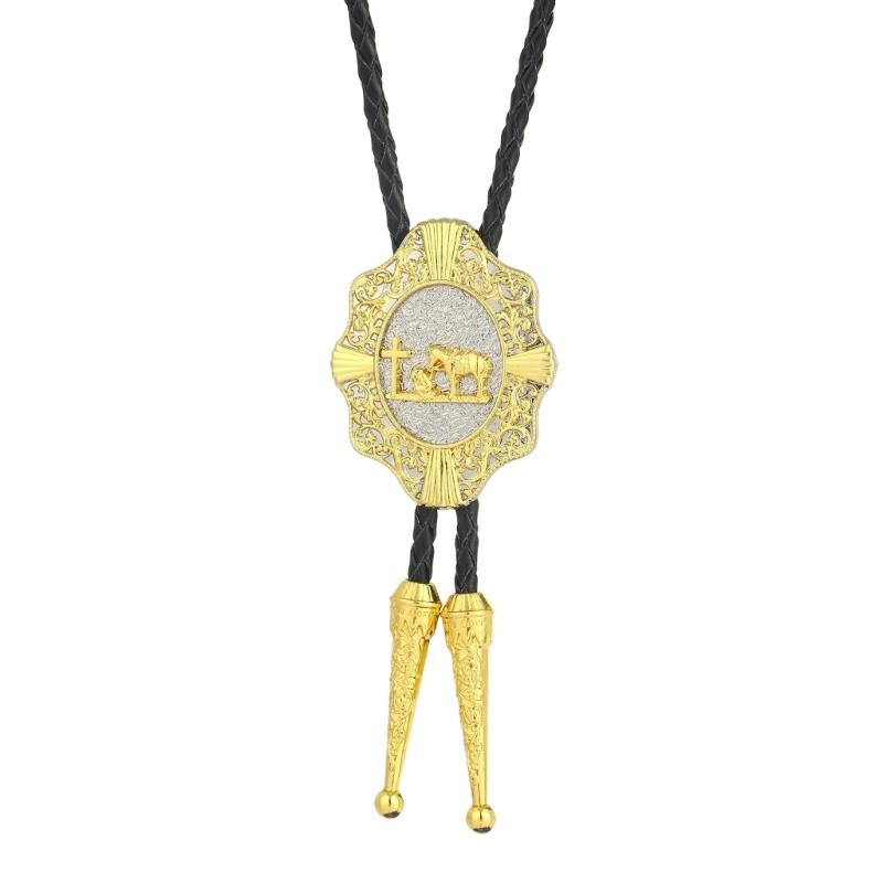 

Vintage Western Cowboy Bolo Tie Eagle Necktie Punk Necklace Costume Accessory American Bolo Tie Western