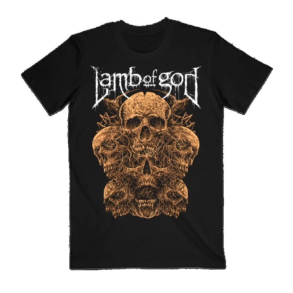 2025 Hot Sale Summer Cotton Lamb of God Skull American Rock Heavy Trash Metal Core Music Band T Shirt Unisex Streetwear T-shirt