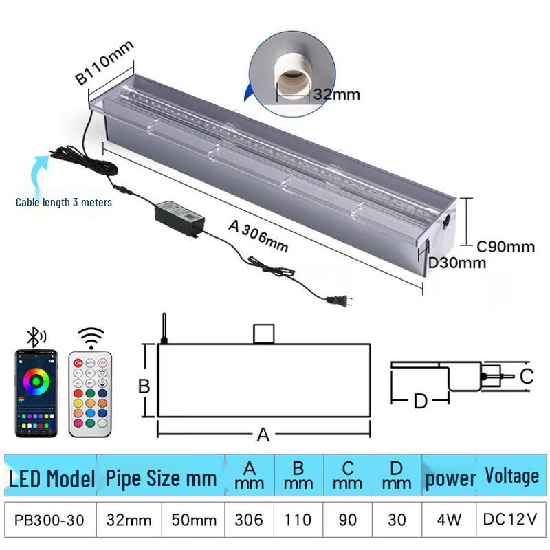 NuFeng Acrylic Colorful Waterfall Lamp