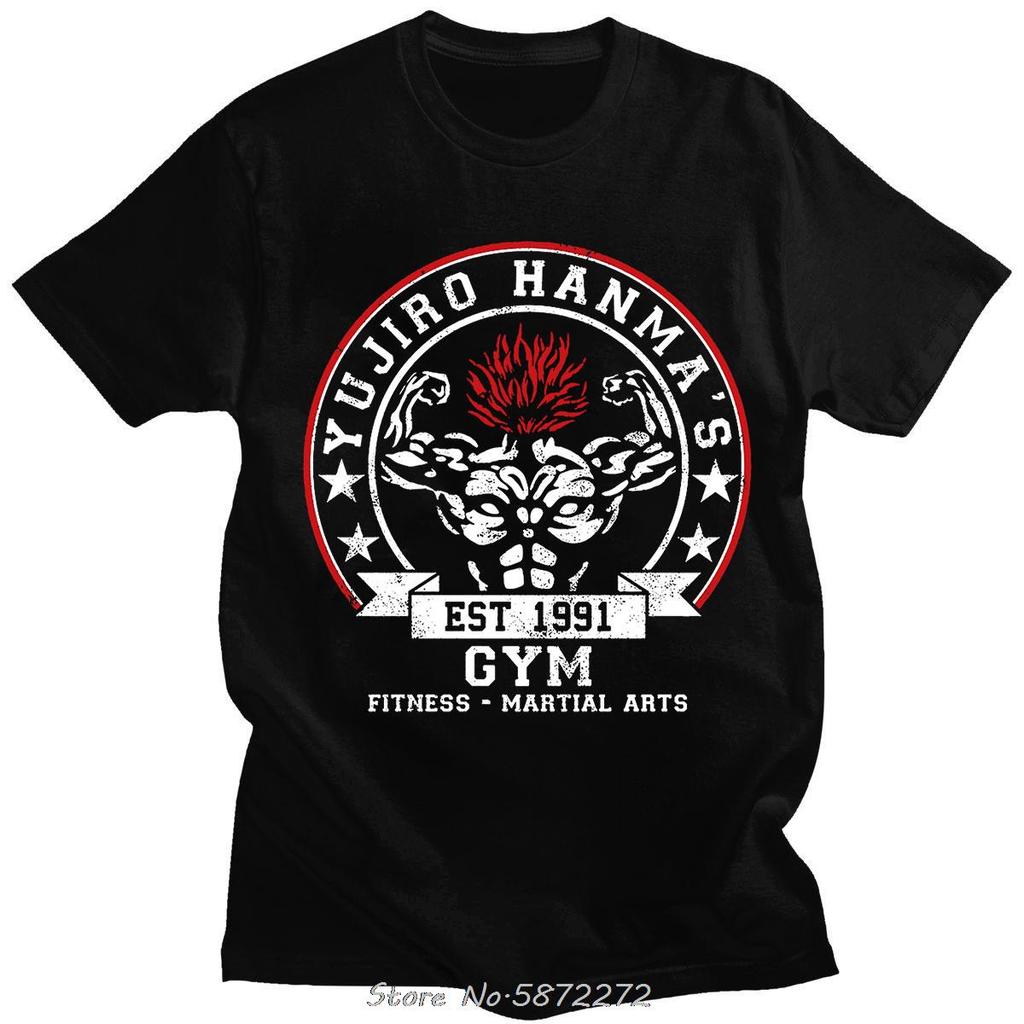 Baki The Grappler Anime Unisex T-Shirt Yujiro Hanma Lässiges Unisex Baumwoll-T-Shirt Kleidung Für Teenager Klassisches Punk-T-Shirt T-Shirt Kleidung